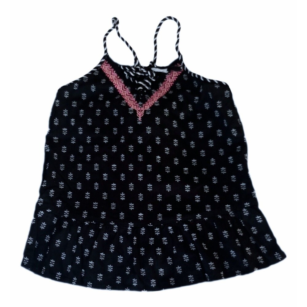 Children's Place Black Rope Tank Top sz 7/8 Girls